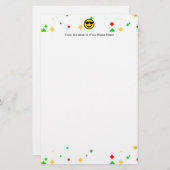 クールなサングラスEmoji 便箋 (正面/裏面)