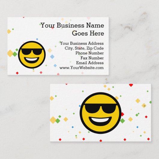 クールなサングラスEmoji 名刺 (正面/裏面)