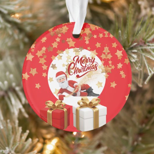 クールなサンタクロースのクリスマスホリデー🎅 オーナメント (ツリー)