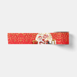 クールなサンタクロースのクリスマス🎅 サテンリボン