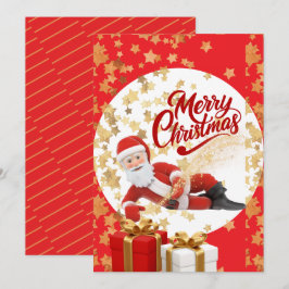 クールなサンタクロースのクリスマス🎅 シーズンカード