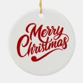 クールなサンタクロースのクリスマス🎅 セラミックオーナメント (裏面)