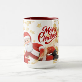 クールなサンタクロースのクリスマス🎅 マグカップ