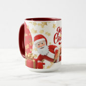 クールなサンタクロースのクリスマス🎅 マグカップ (正面左)