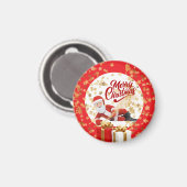クールなサンタクロースのクリスマス🎅 マグネット (正面/裏面)