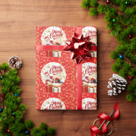 クールなサンタクロースのクリスマス🎅 ラッピングペーパー