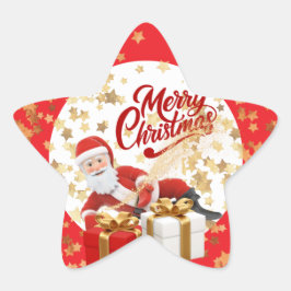 クールなサンタクロースのクリスマス🎅 星シール