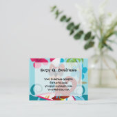 クールなサーファー犬のサーフボードの夏のビーチのパーティーのおもしろい 名刺 (スタンド正面)