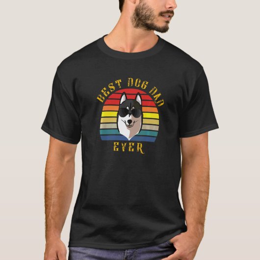 クールなシベリアンハスキー・犬の父 犬のクリスマス Tシャツ (正面)