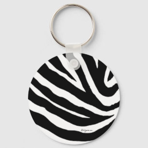 クールなシマウマストライプなKeychain キーホルダー