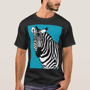 クールなシマウマ動物 Tシャツ