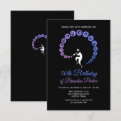 クールなジャズ トランペット奏者の50歳誕生日パーティー 招待状 (正面/裏面)