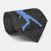 クールなジーンズの青いモノグラムの野球のタイ ネクタイ (ロール)