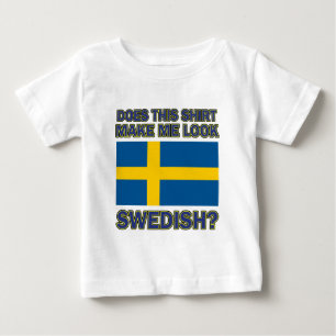 クールなスウェーデンのデザイン ベビーTシャツ