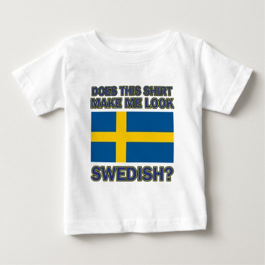 クールなスウェーデンのデザイン ベビーTシャツ (正面)
