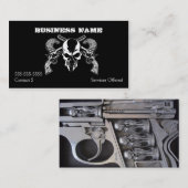 クールなスカルのfflの名刺 名刺 (正面/裏面)