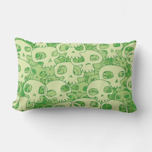 クールなスカル ランバークッション (正面)