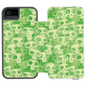 クールなスカル INCIPIO iPhoneウォレットケース (フォリオ Open)