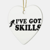 クールなスキューバ飛び込みのデザイン セラミックオーナメント (左)