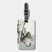 クールなスキー休日のプリントが付いている荷物のラベル ラゲッジタグ (正面縦)