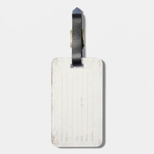 クールなスキー休日のプリントが付いている荷物のラベル ラゲッジタグ (裏面縦)