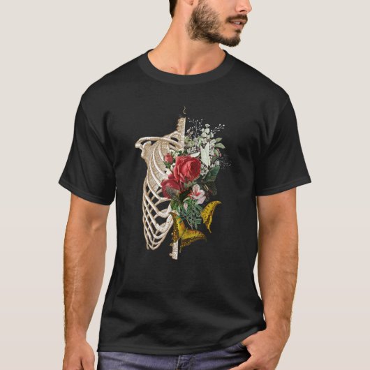 クールなスケルトンプラントの自然 Tシャツ (正面)