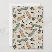 クールなスケートボードの誕生日パーティー 招待状 (裏面)