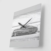 クールなスタンス スクエア壁時計 (傾斜)