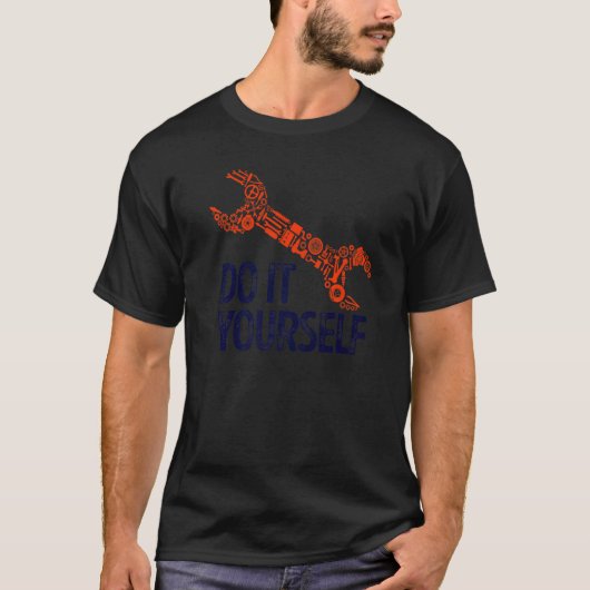 クールなステートメント レンチ工具 自動車 車 修理 Tシャツ (正面)