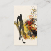 クールなスポーツのホッケー選手のモダンな専門のコーチ 名刺 (裏面)