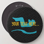 クールなスポーツの体育館はヨガボタンを解決します 缶バッジ (正面&裏面)