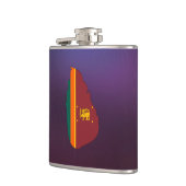 クールなスリランカの旗の地図 フラスク (左)