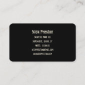 クールなセピア色のレトロのオーディオ・カセットテープ| DJのプロフェッショナル 名刺 (裏面)