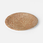 クールなタンのスネークスキンパターン写真のプリント ペーパープレート (アングル)