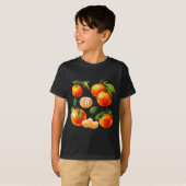 クールなタンジェリンの果物 Tシャツ (正面フル)