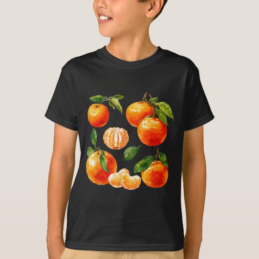 クールなタンジェリンの果物 Tシャツ (正面)