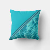 クールなターコイズのパーソナライズなバレーボールの枕 クッション (裏面)