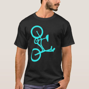 クールなターコイズの自転車プロダクト Tシャツ