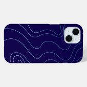 クールなダークブルーとライトブルーの波 iPhone/iPadケース Case-Mate iPhoneケース (裏面 (横))