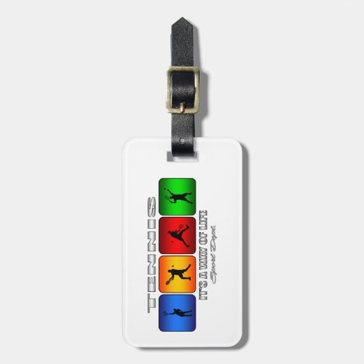 クールなテニスそれはです(男性)生き方 ラゲッジタグ (正面縦)