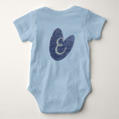 クールなデニムスタイル ベビーボディスーツ (裏面)