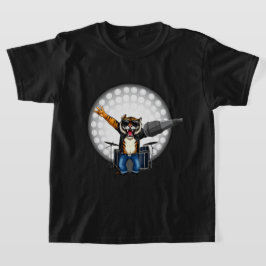 クールなトラのロックダンサー 楽しい動物音楽のギフト Tシャツ