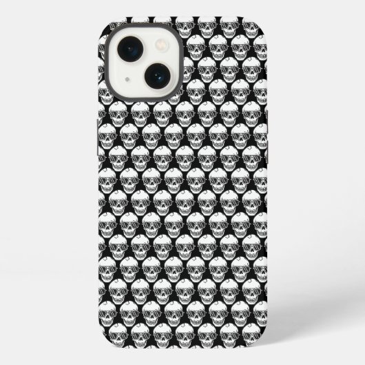クールなドクロのスマホケース iPhoneケース (裏面)