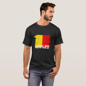 クールなナポリの旗 Tシャツ (正面フル)