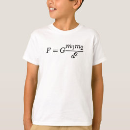 クールなニュートンの万有引力の法則 Tシャツ