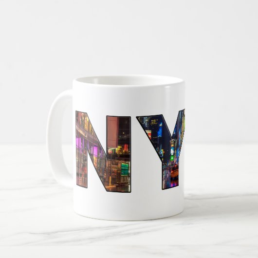 クールなニューヨークシティのコーヒーカップのマグNYCのマグのコップ コーヒーマグカップ (正面左)