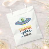 クールなネオン宇宙エイリアンの誕生日ギフト フェイバーバッグ (クリップ留めされた状態)