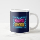 クールなネオン風ゲームオーバーサイン ジャンボコーヒーマグカップ (右)