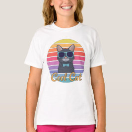 クールなネコ Tシャツ