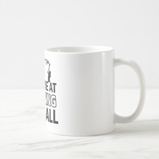 クールなネットボールのデザイン コーヒーマグカップ (右)